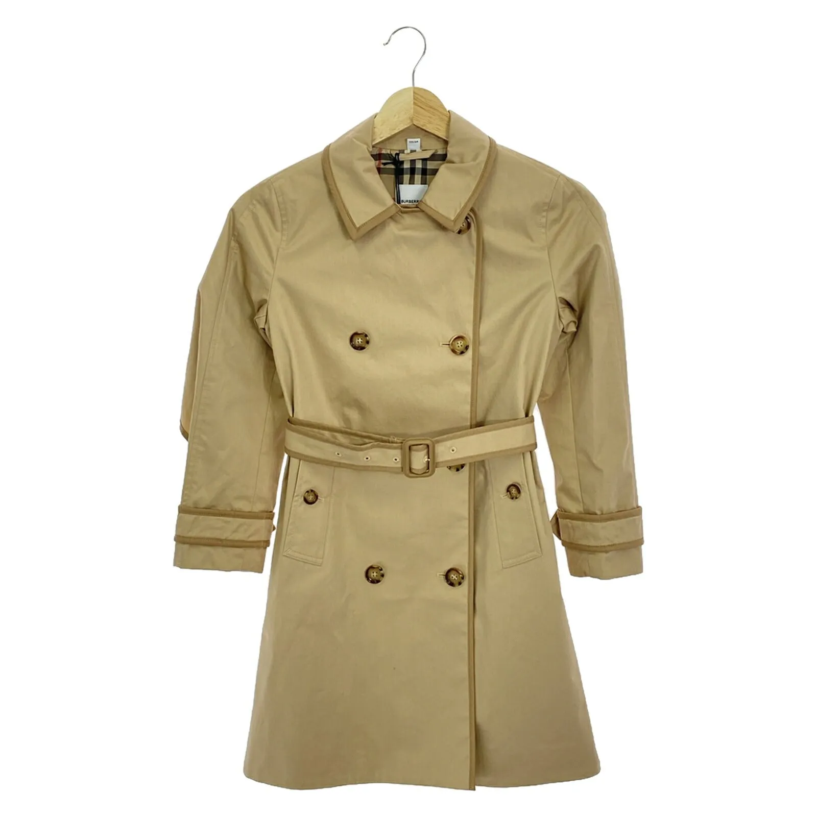 Burberry Cotton Trench Coat Beige Girls