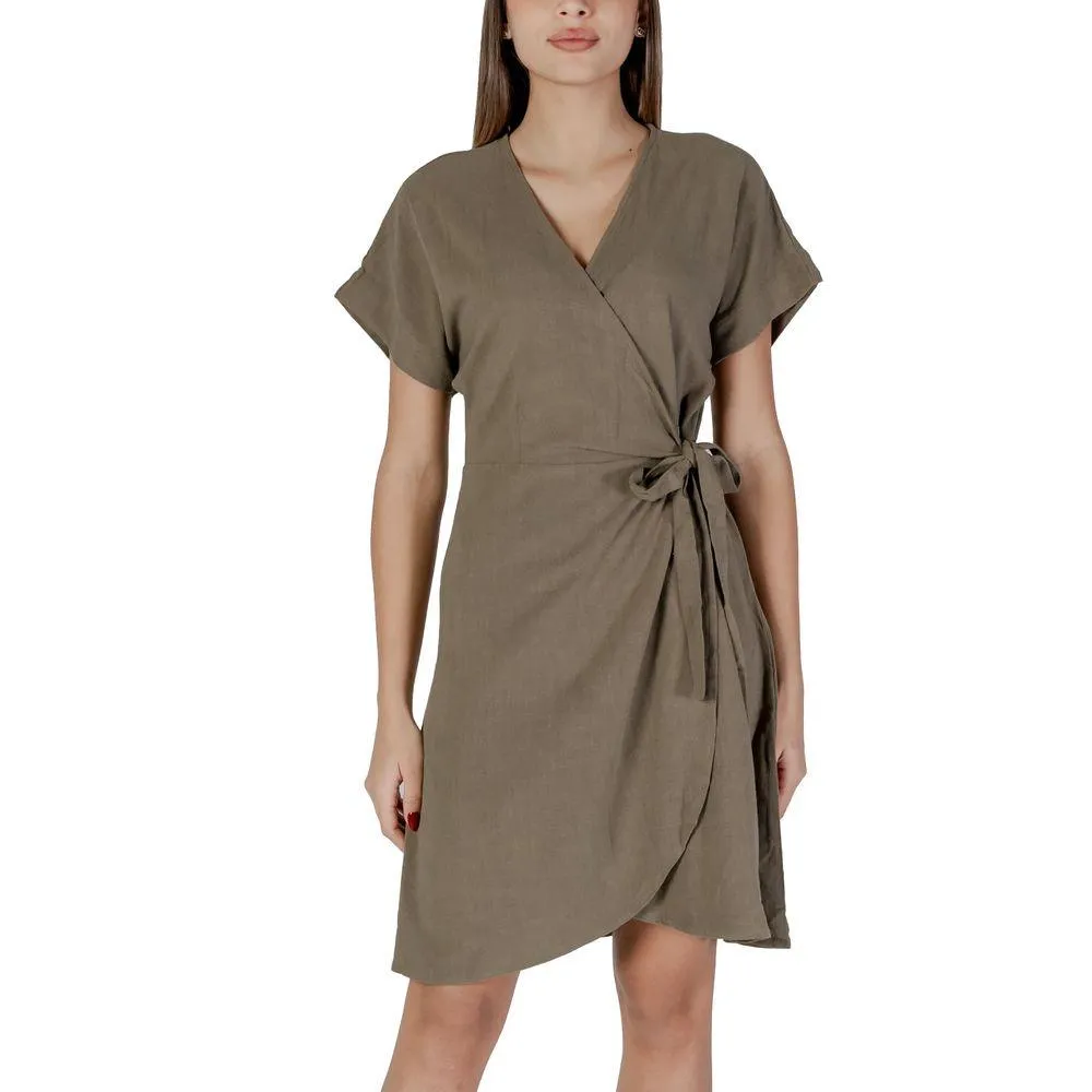 B.Young Green Viscose Dress