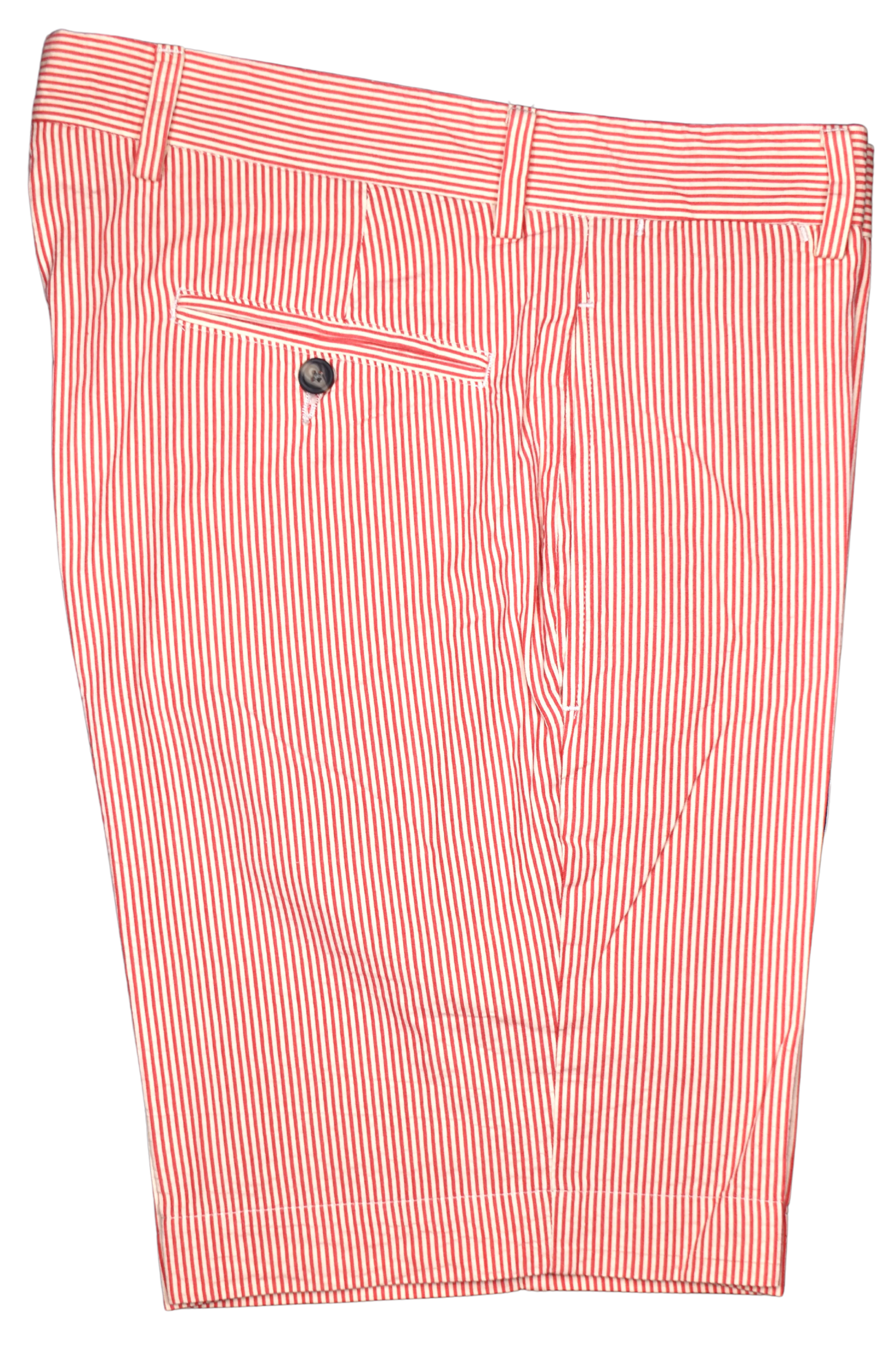 Charleston Khakis Seersucker Short Red/Cream<br>Flat Front<br>Regular Rise