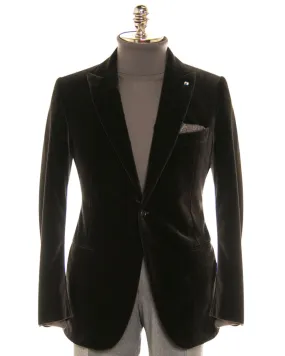 Chocolate Brown Velvet Dinner Jacket