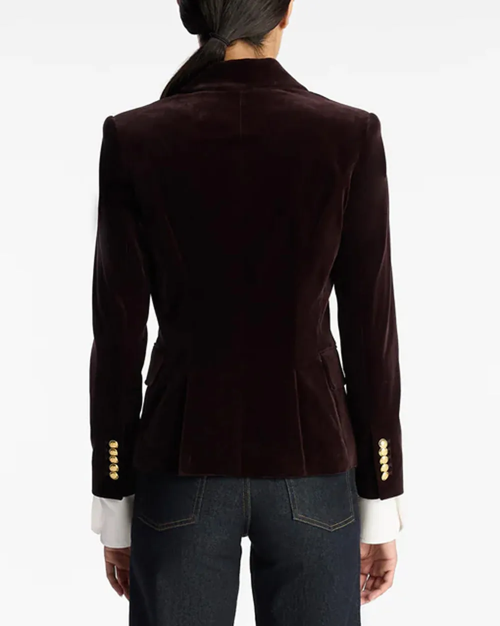 Chocolate Plum Velvet Chelsea Jacket