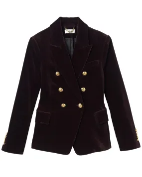 Chocolate Plum Velvet Chelsea Jacket