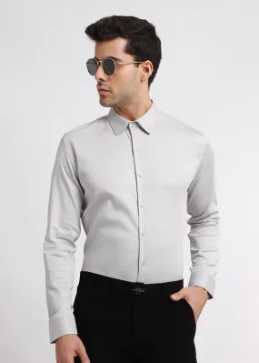 Cool Gray Satin Shirt