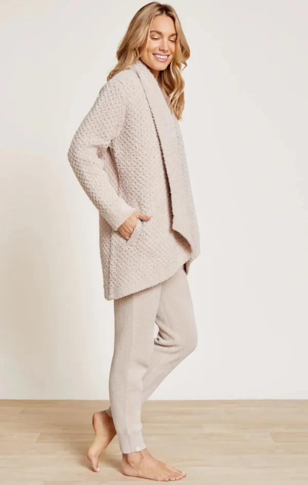 CozyChic Honeycomb Shawl Cardigan