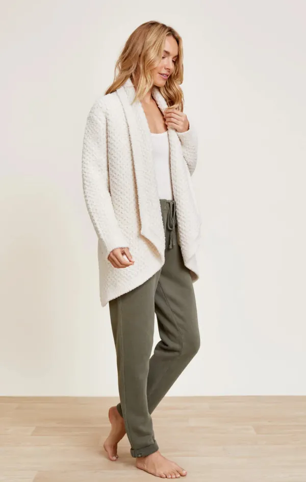 CozyChic Honeycomb Shawl Cardigan