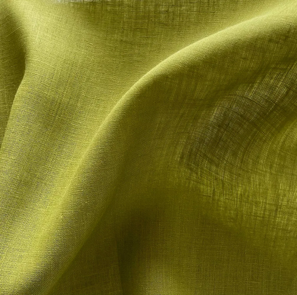 Designer  Semi-Sheer Anjou Pear Linen (Made in Italy)