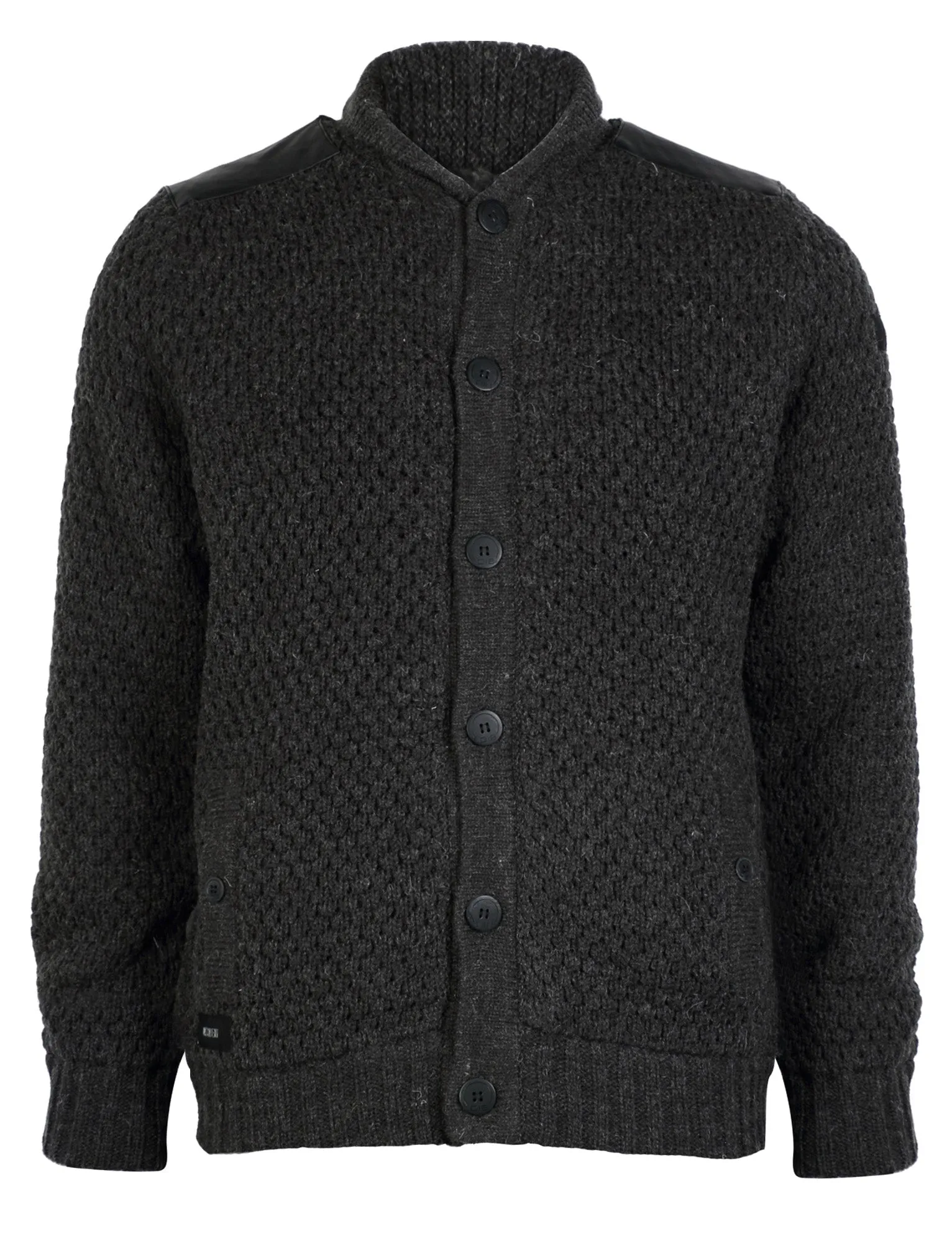 Dissident Zaine wool blend cardigan in Charcoal