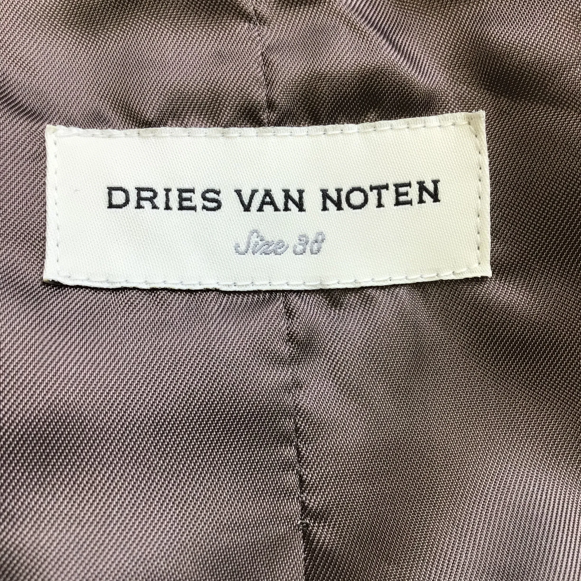 Dries Van Noten Mauve One-Button Classic Velvet Blazer