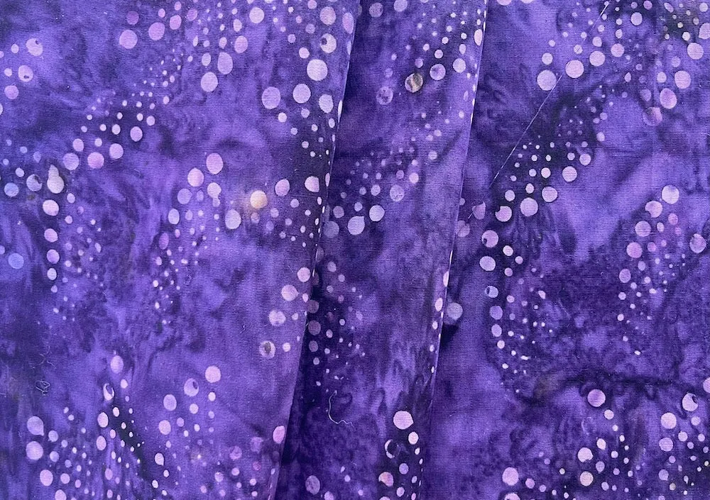 Exploding Purple Starburst Fireworks Cotton Batik (Made in Indonesia)