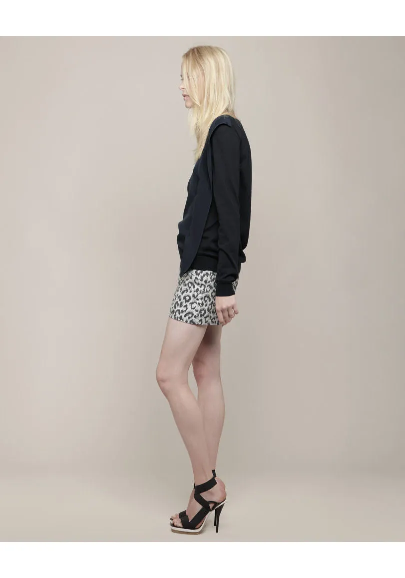 Flat Front Jacquard Shorts