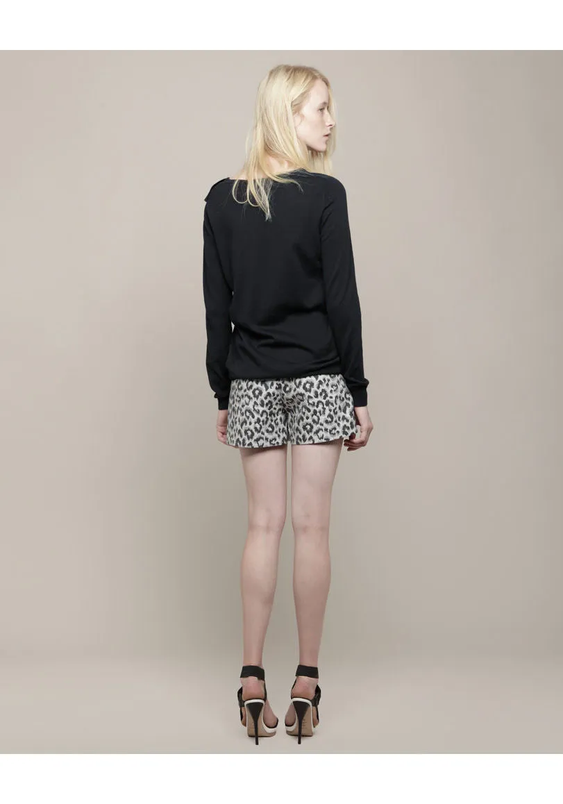 Flat Front Jacquard Shorts