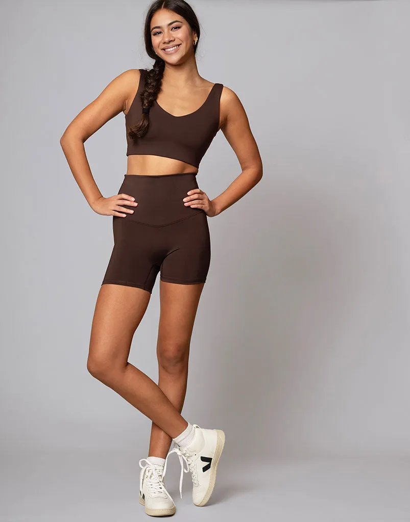 Freestyle Flat Front Short Chocolate