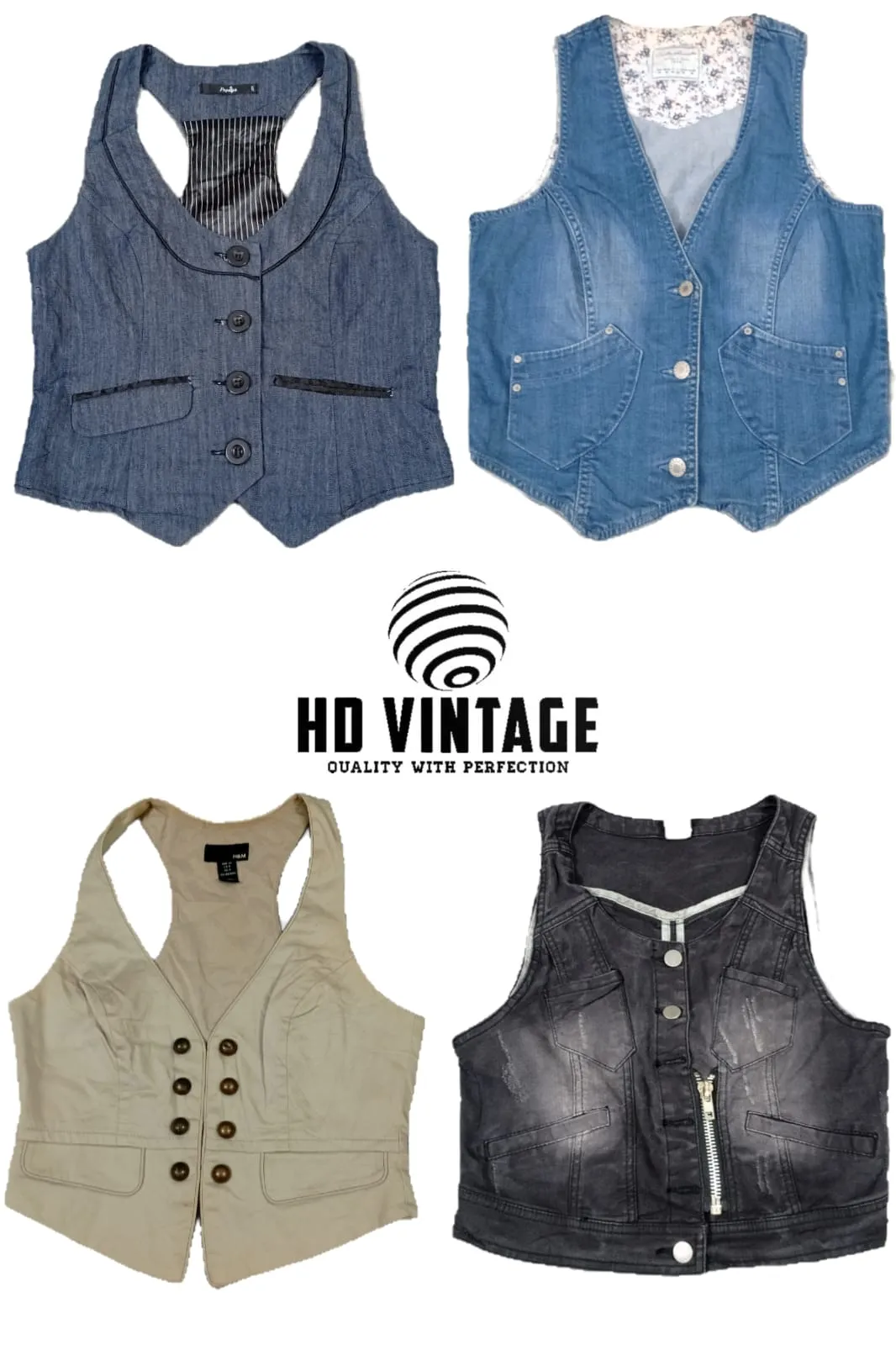 HD219 Ladies Premium Denim Vest - 18 pcs