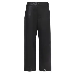 Lightweight Leather Tapered Pants