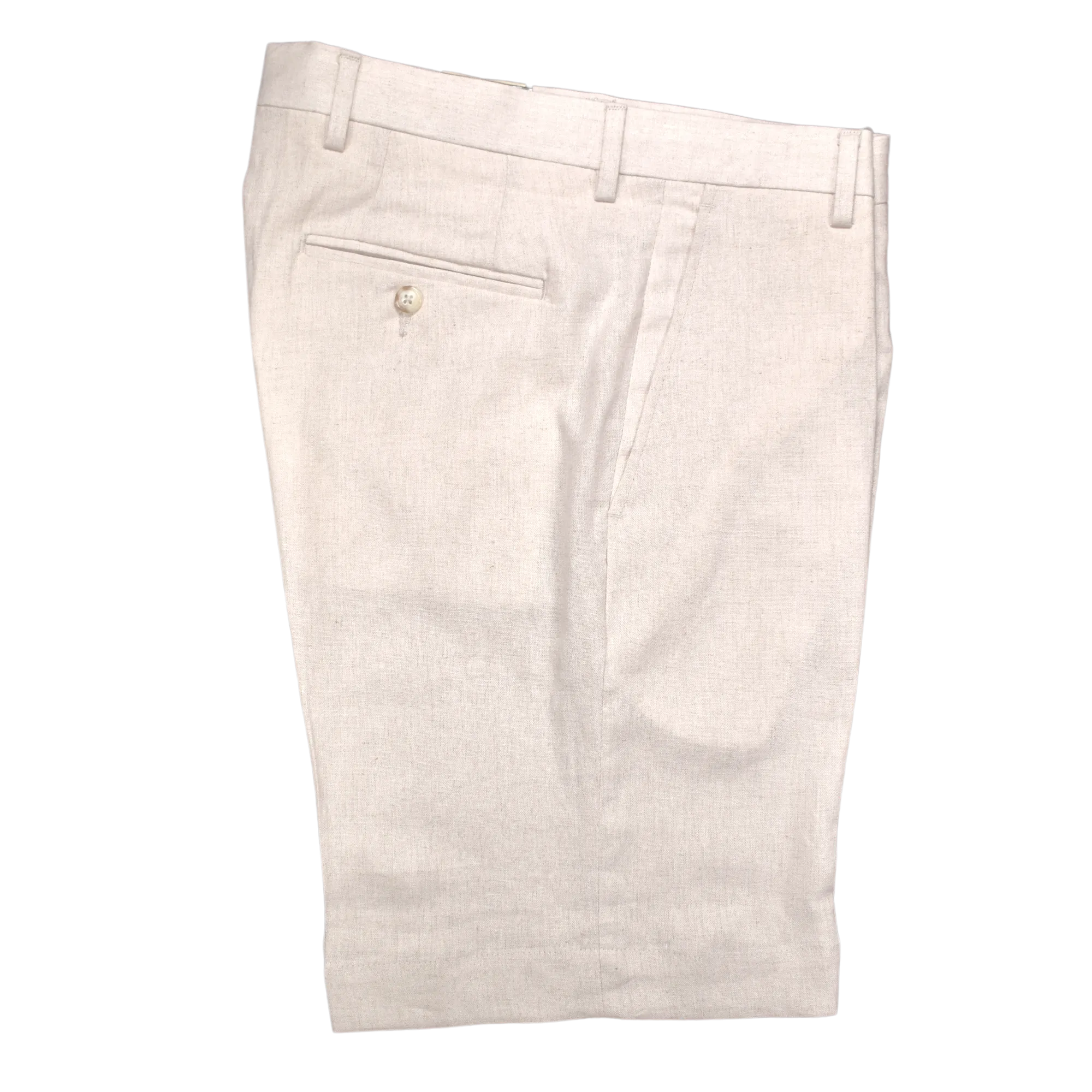 Lightweight Linen Blend Flat Front Short<br>Regular Rise