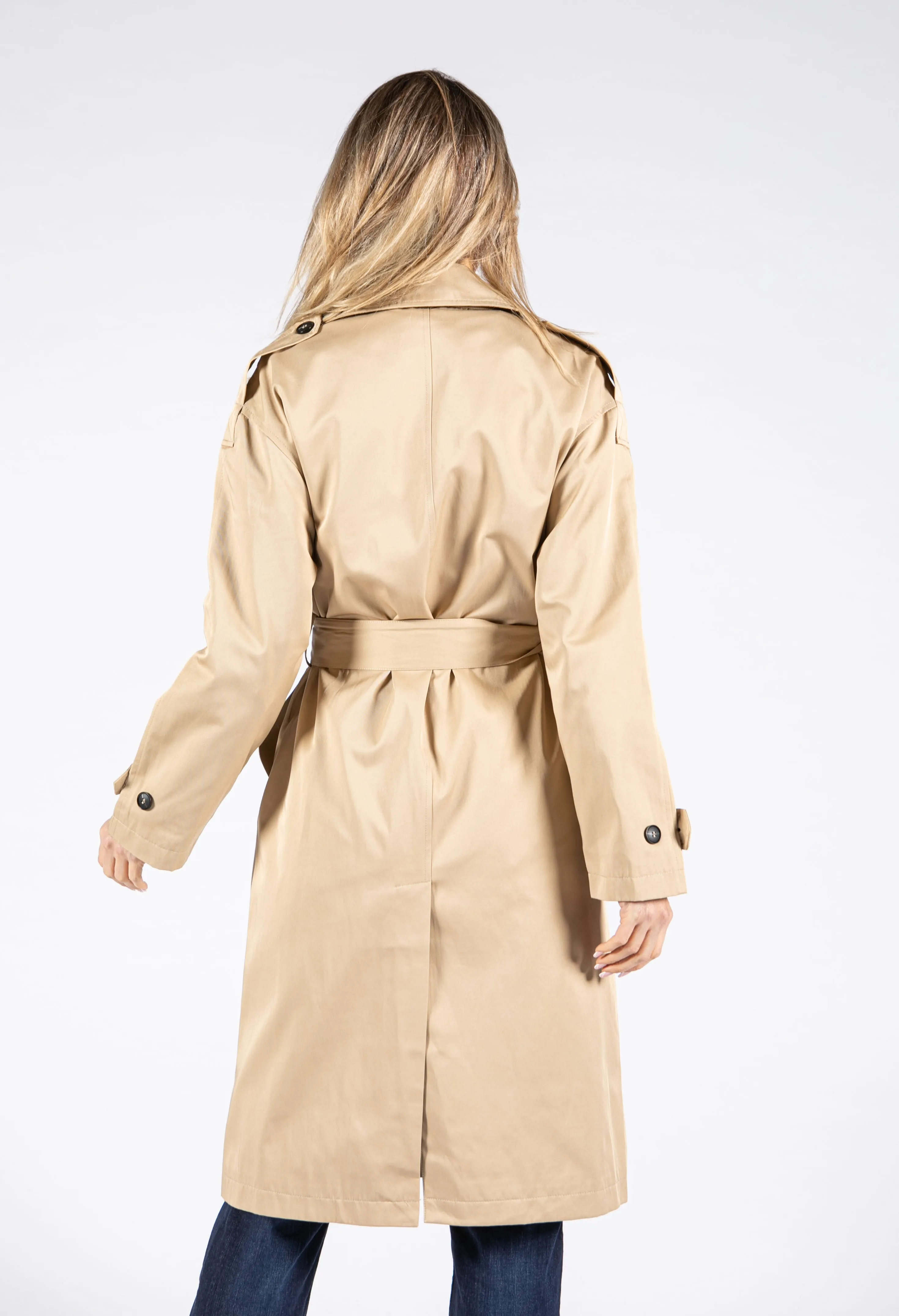 Longline Belted Trench Coat