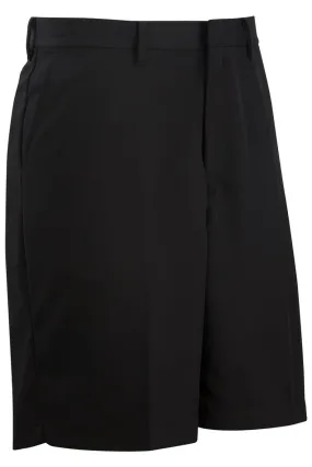 Men's Microfiber Flat Front Short - Black