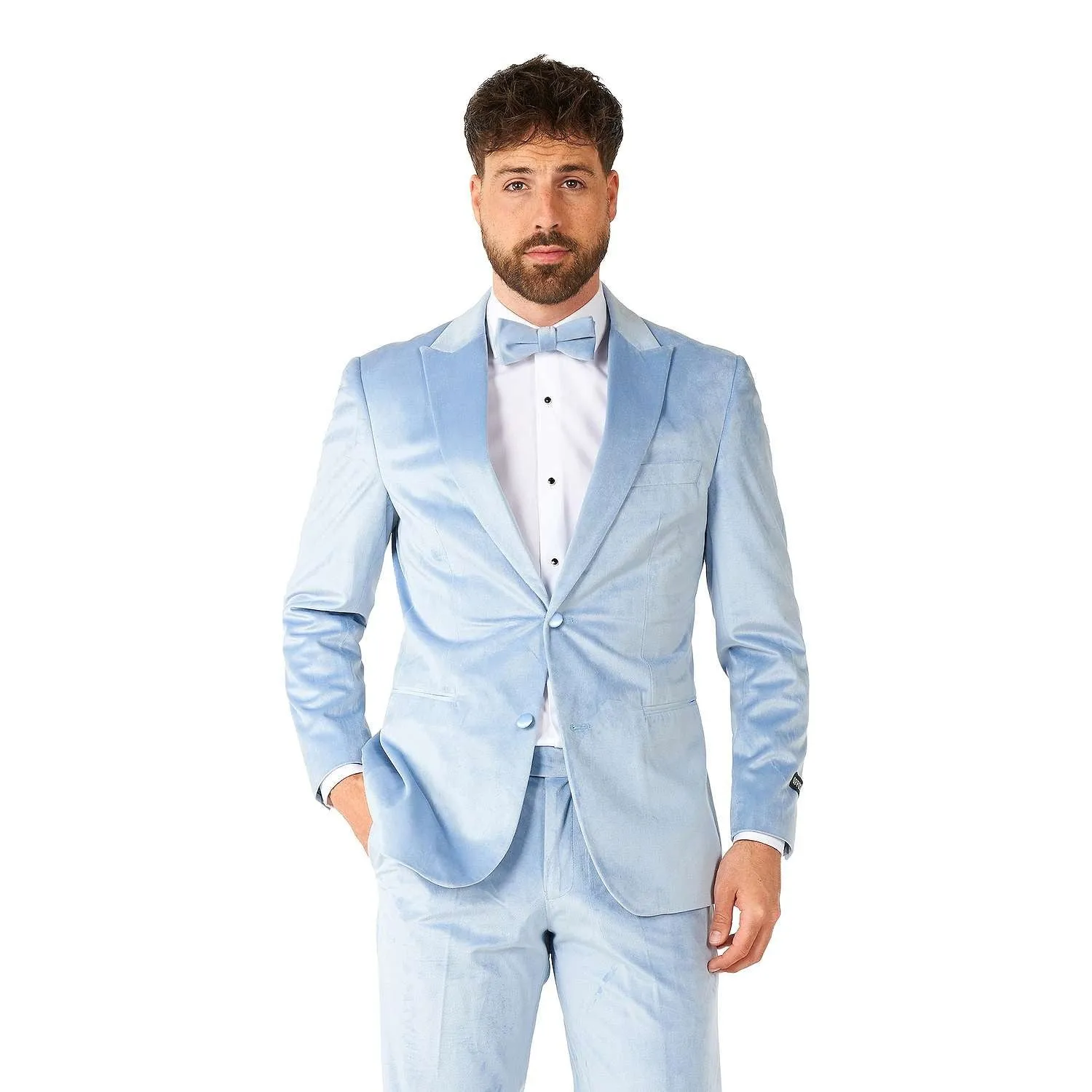 Men's slim fit suit OppoSuits, light blue