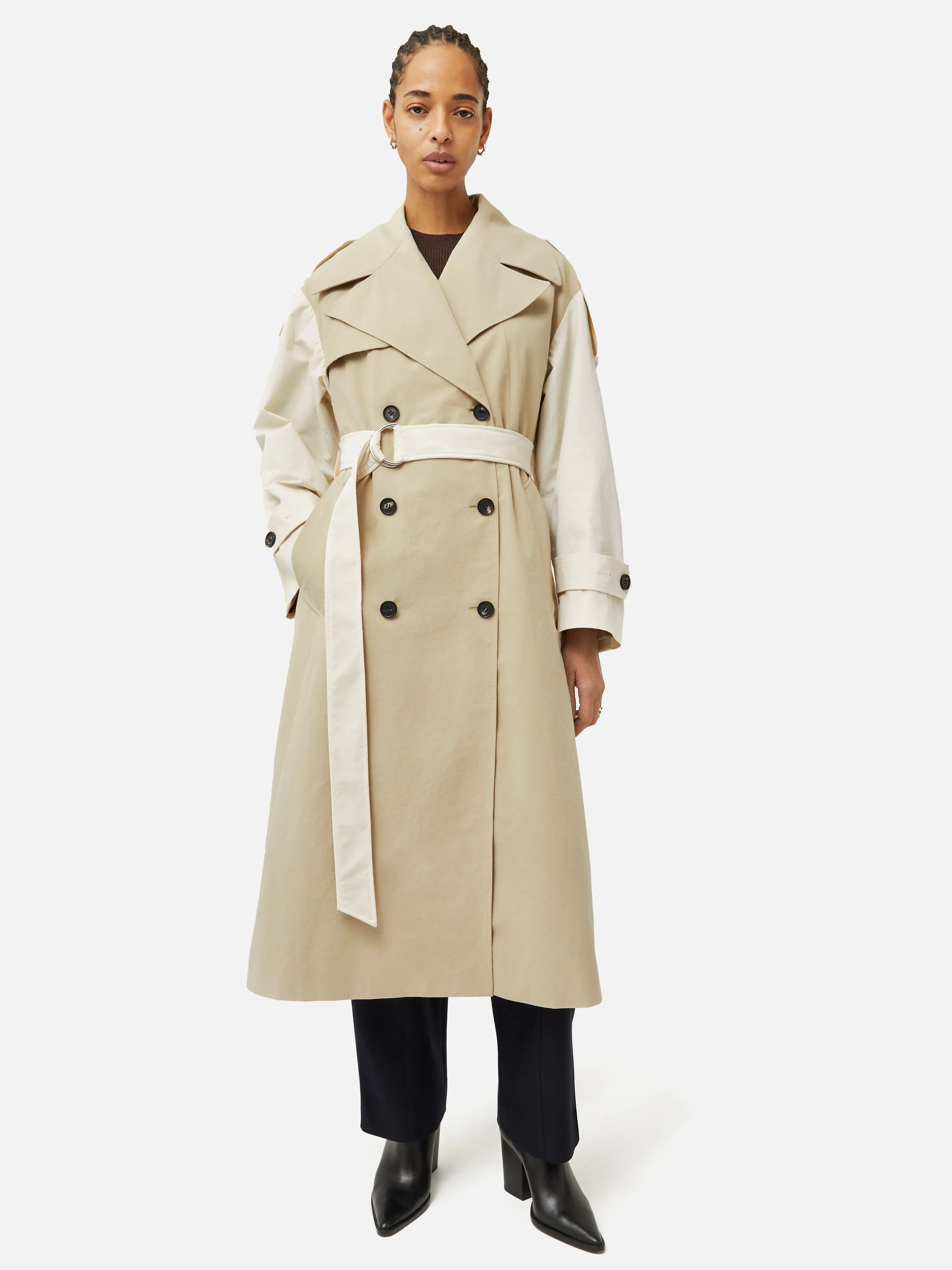 Panelled Trench Coat | Multi