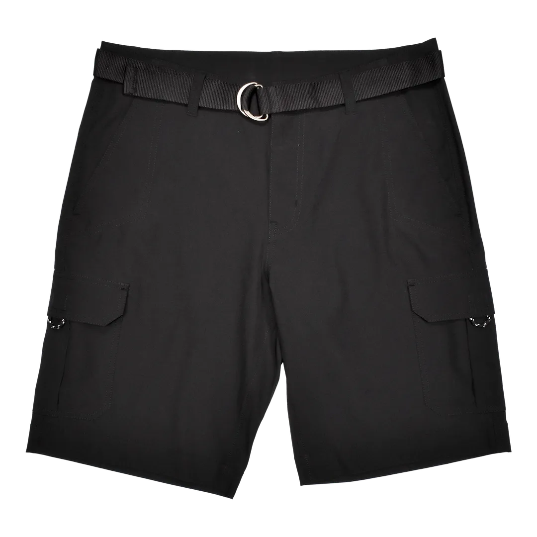 Performance Belted Cargo Short, Black