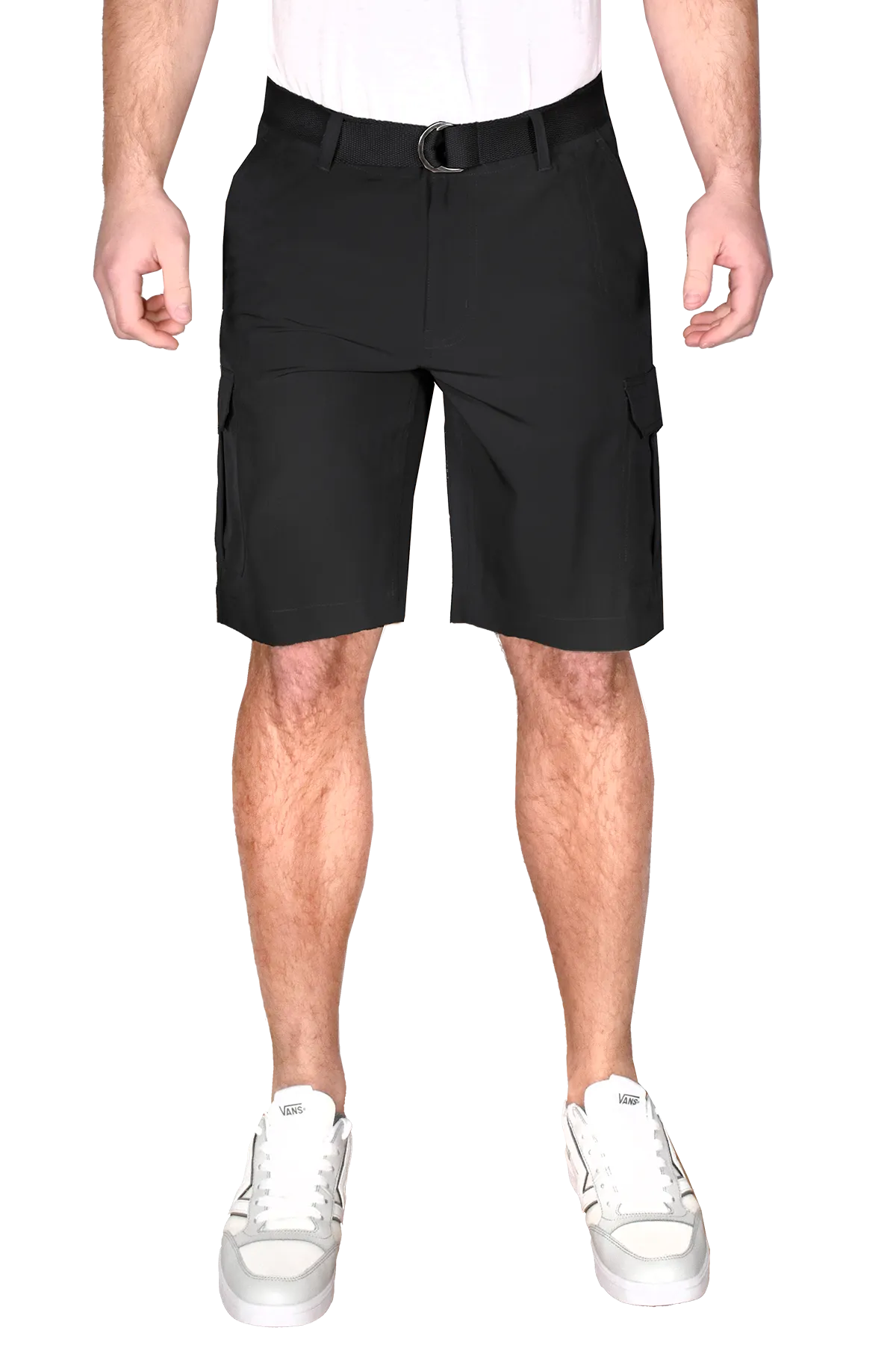 Performance Belted Cargo Short, Black