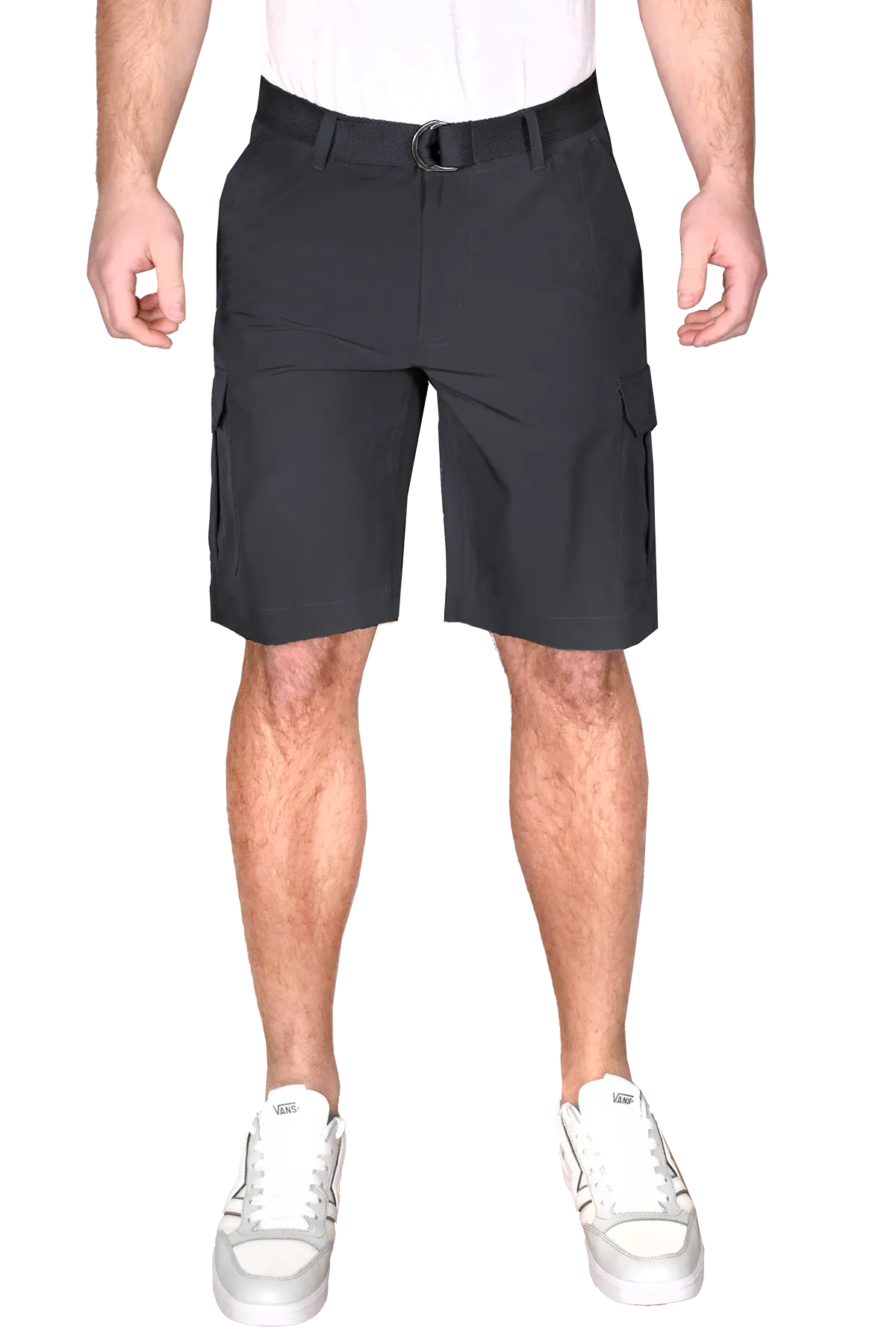 Performance Belted Cargo Short, Charcoal