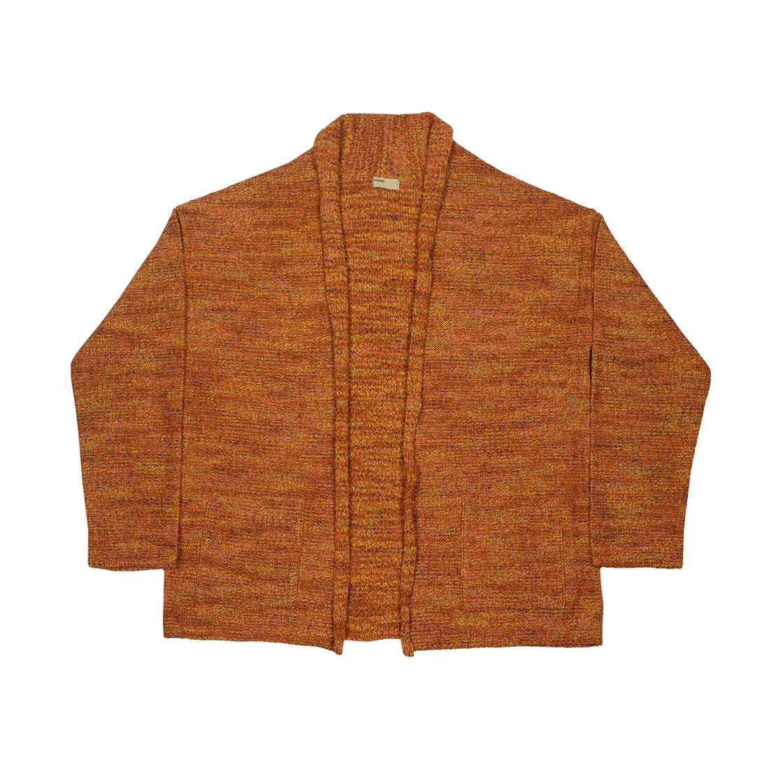 Relaxed cardigan in mixed orange "Gima" cotton