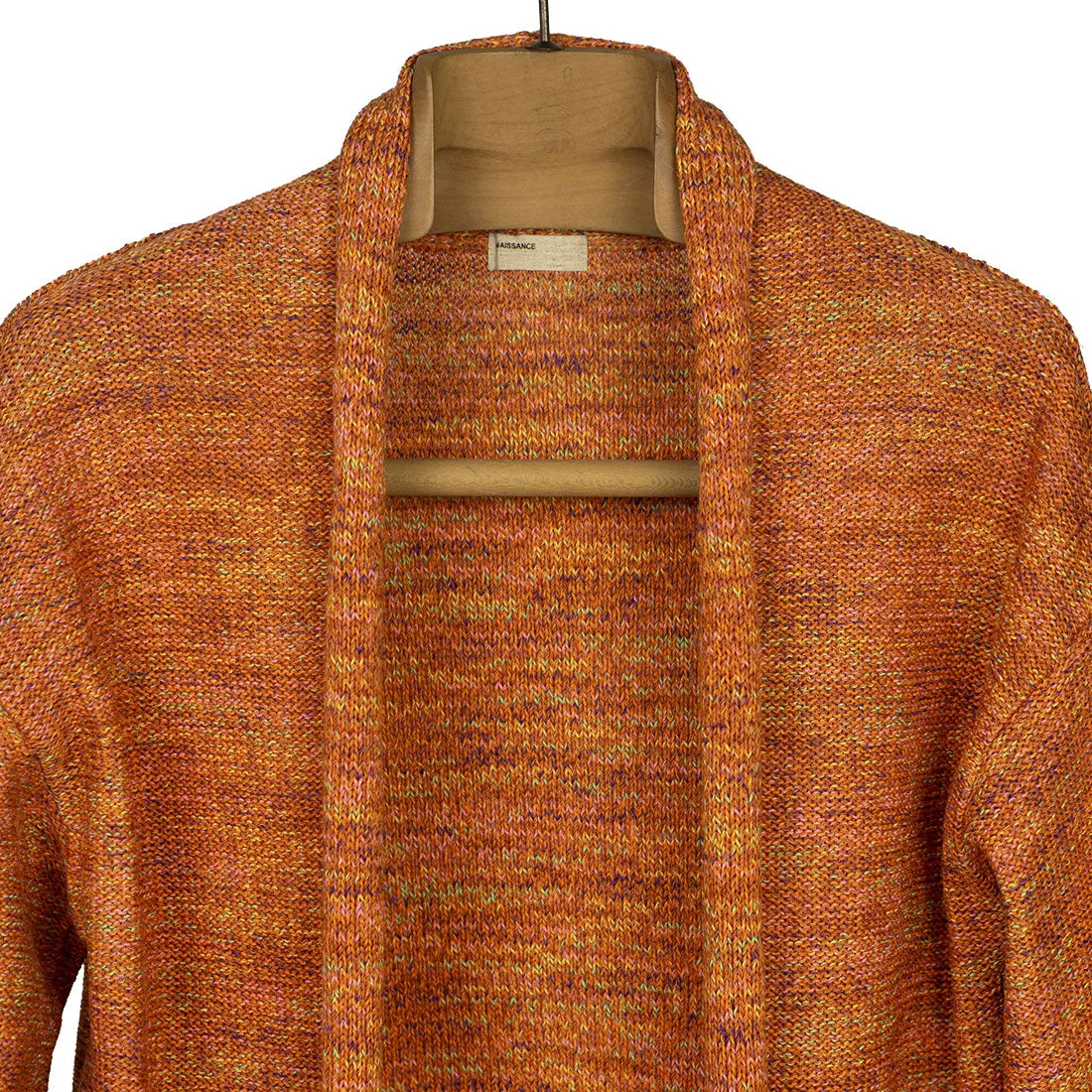 Relaxed cardigan in mixed orange "Gima" cotton