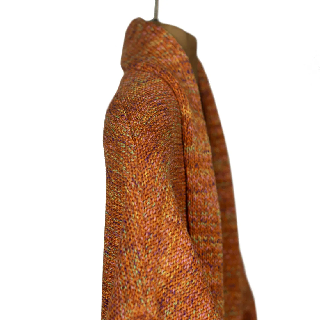 Relaxed cardigan in mixed orange "Gima" cotton