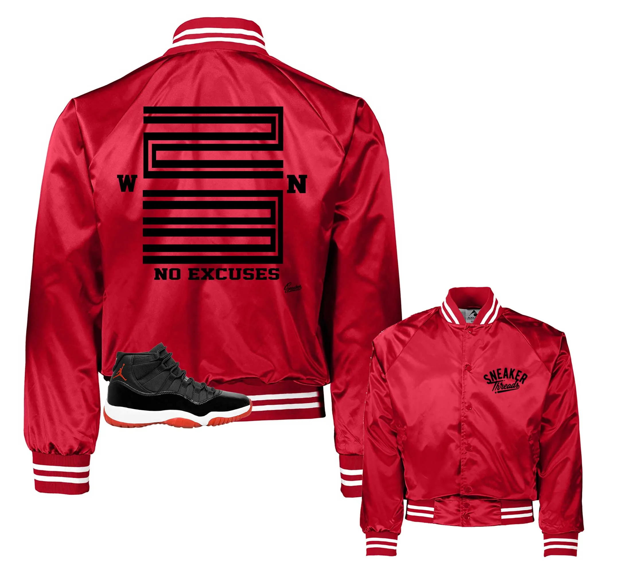 Retro 11 Bred WIN 23 Satin Jacket