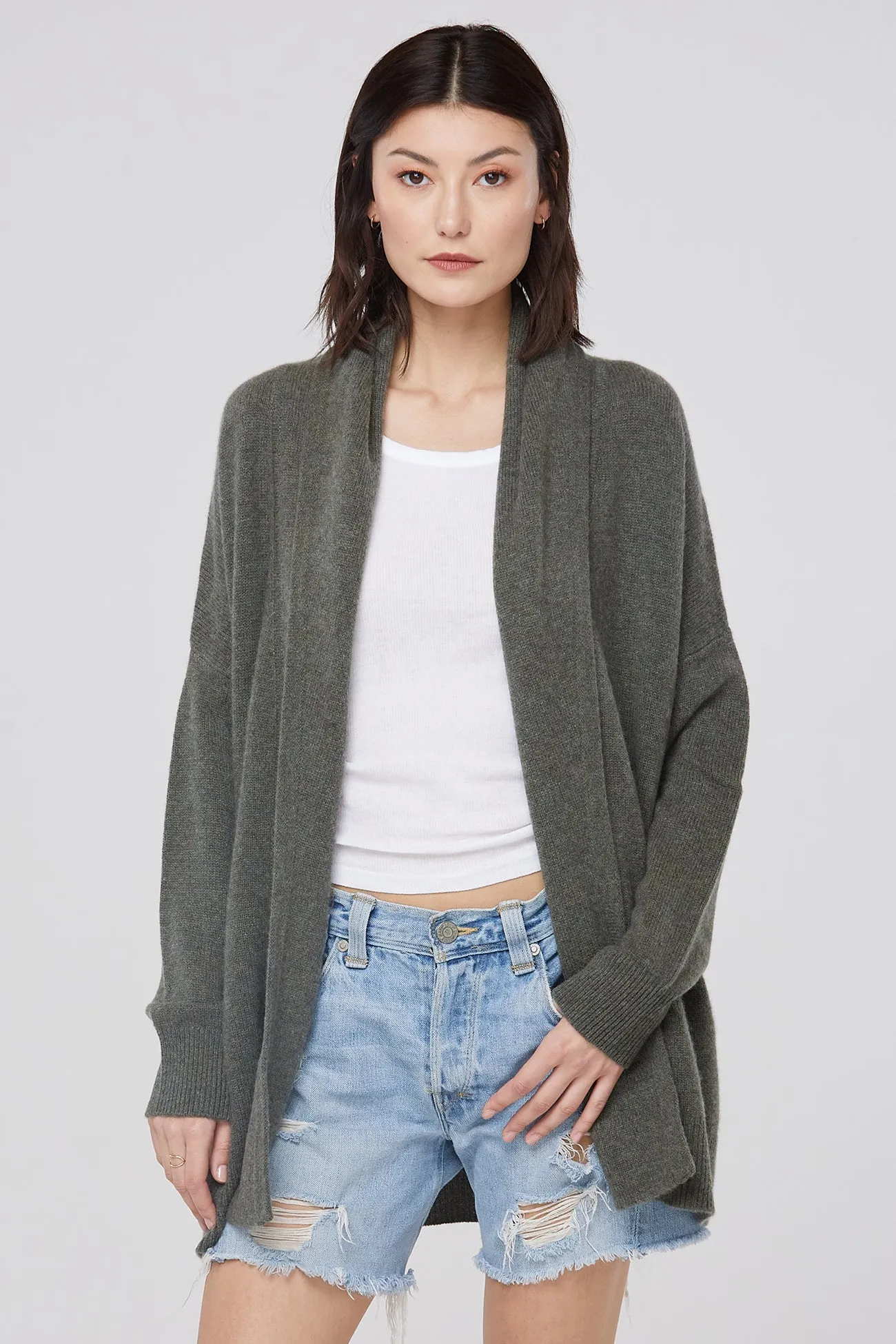 RIVER SHAWL CASHMERE CARDIGAN