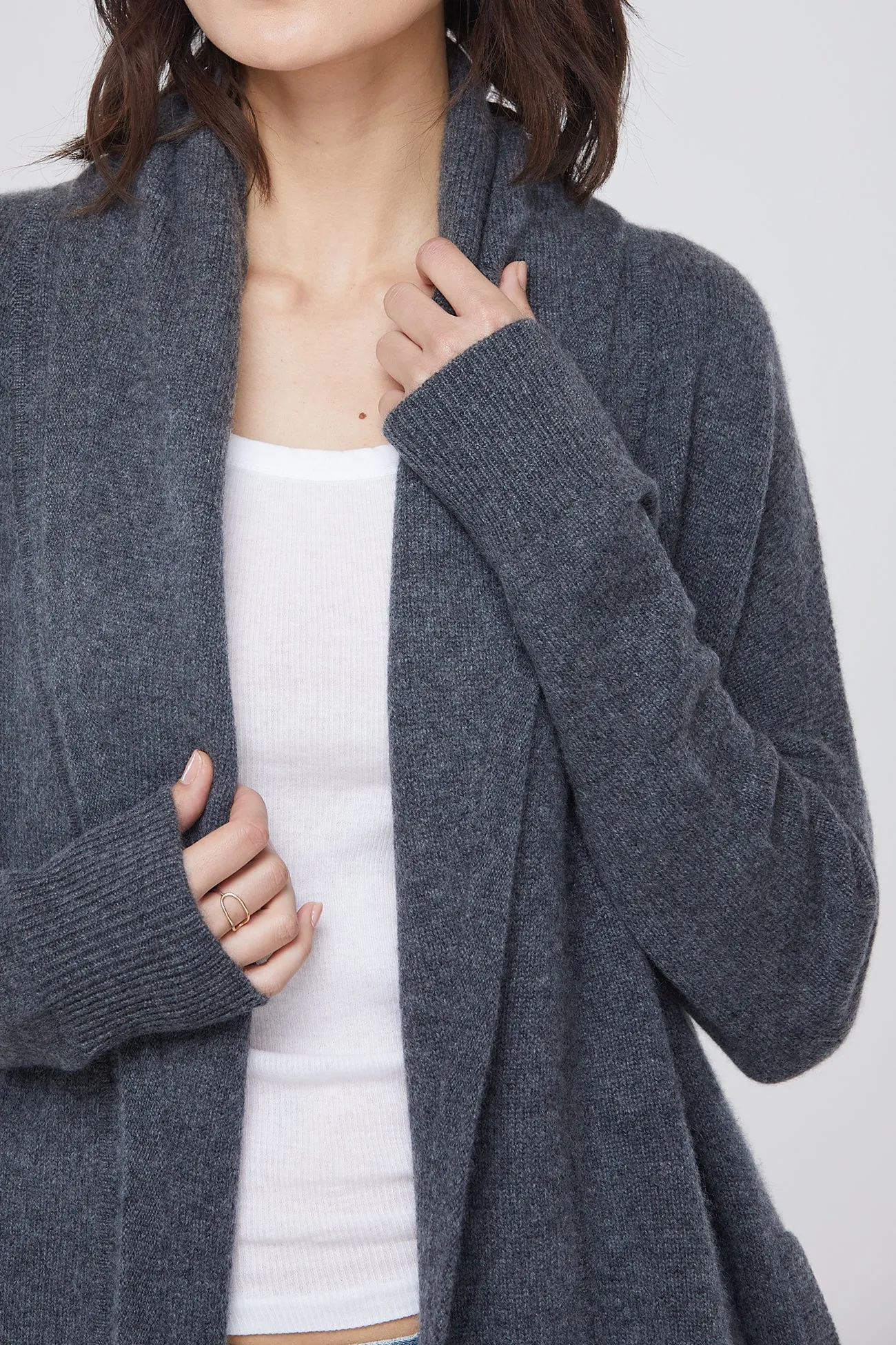 RIVER SHAWL CASHMERE CARDIGAN