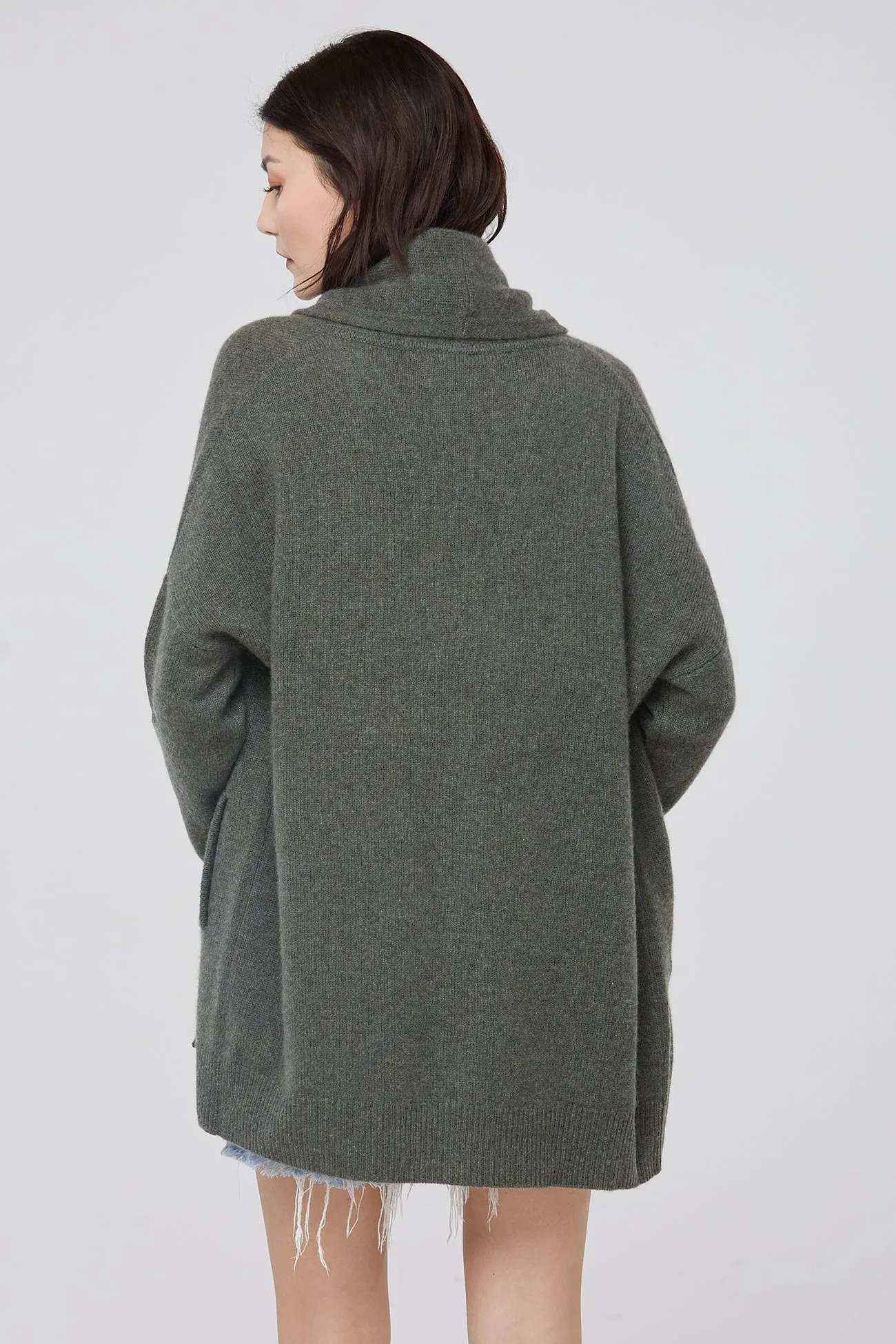 RIVER SHAWL CASHMERE CARDIGAN