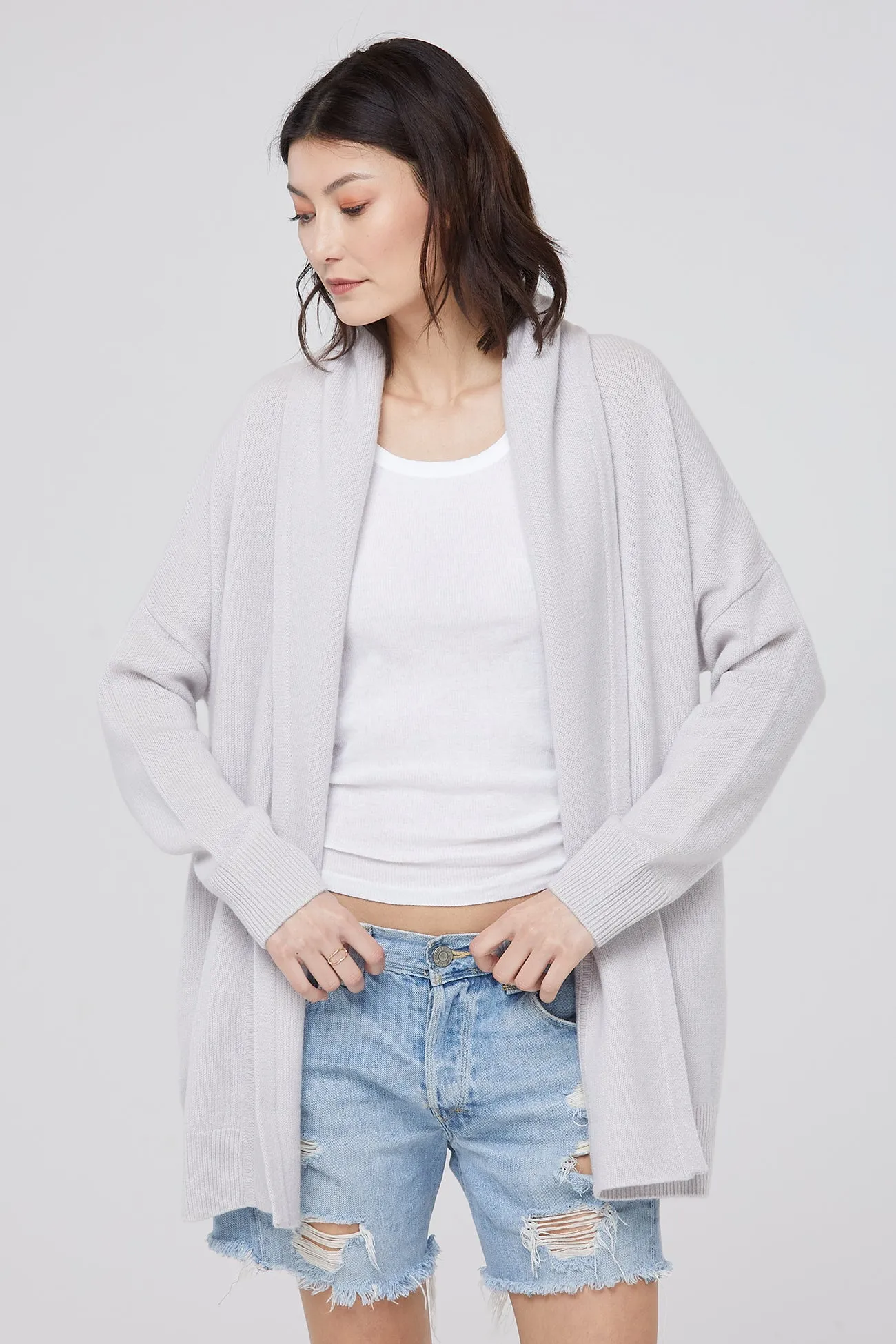 RIVER SHAWL CASHMERE CARDIGAN