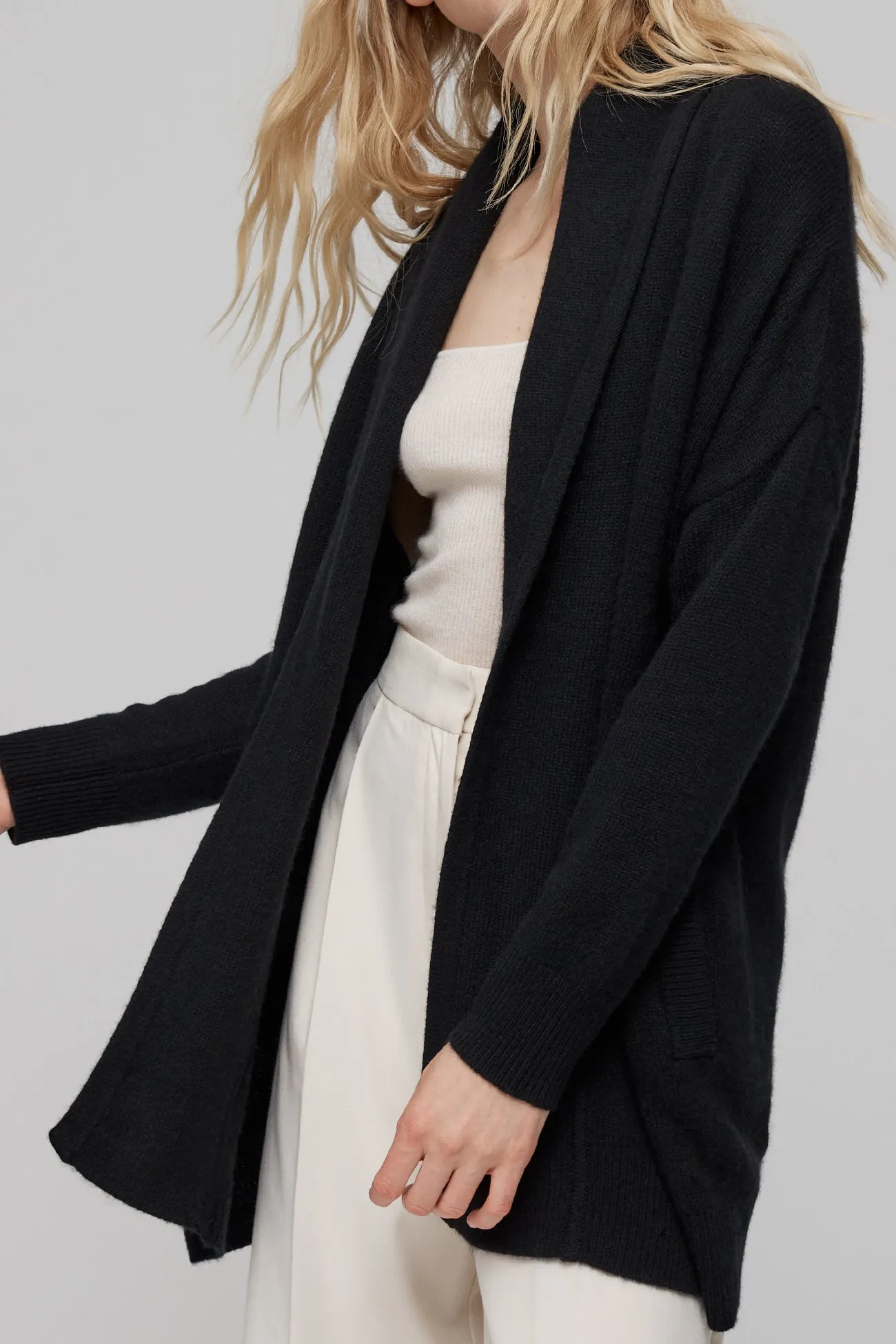 RIVER SHAWL CASHMERE CARDIGAN