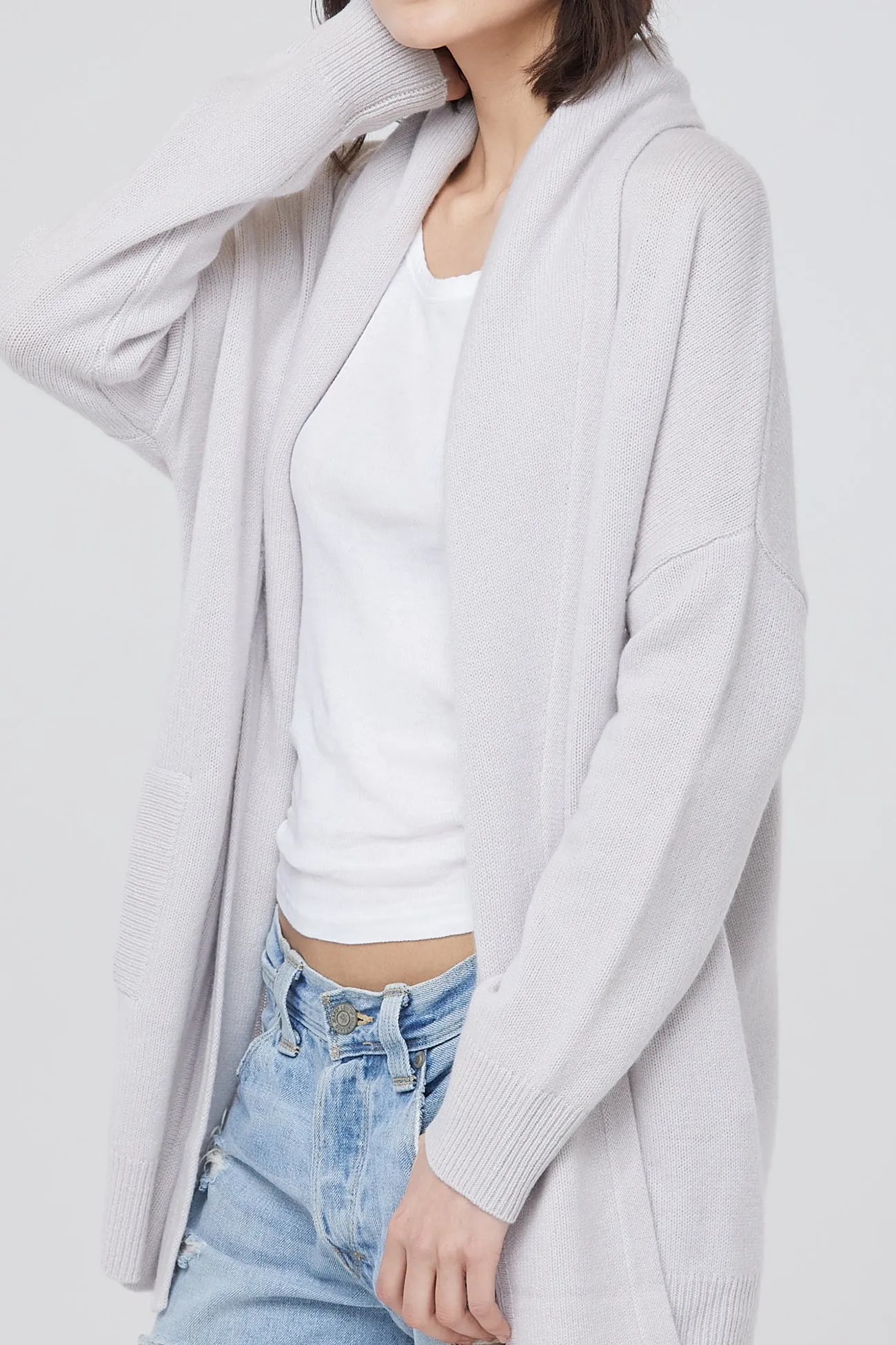 RIVER SHAWL CASHMERE CARDIGAN