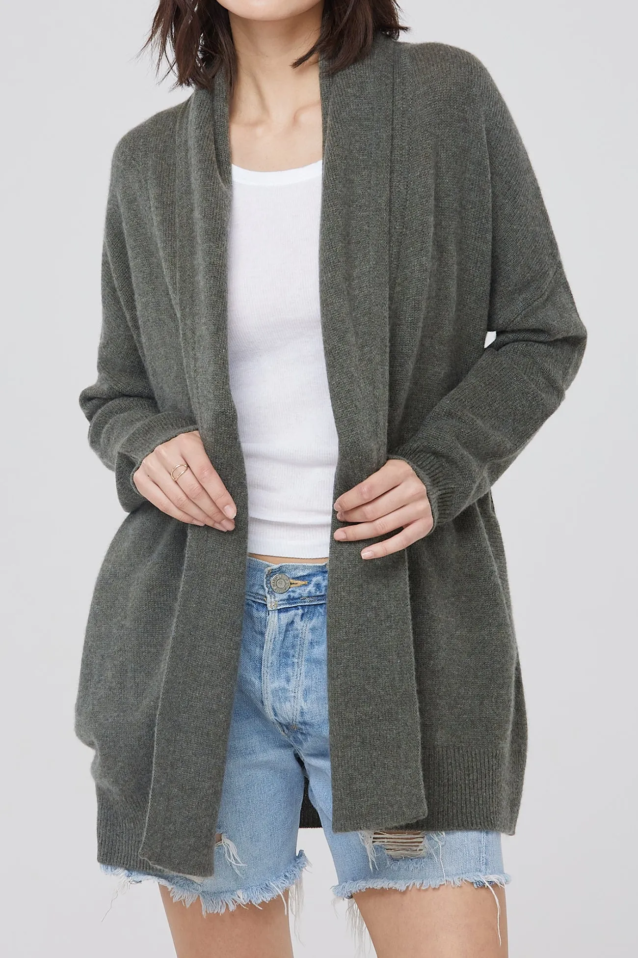 RIVER SHAWL CASHMERE CARDIGAN