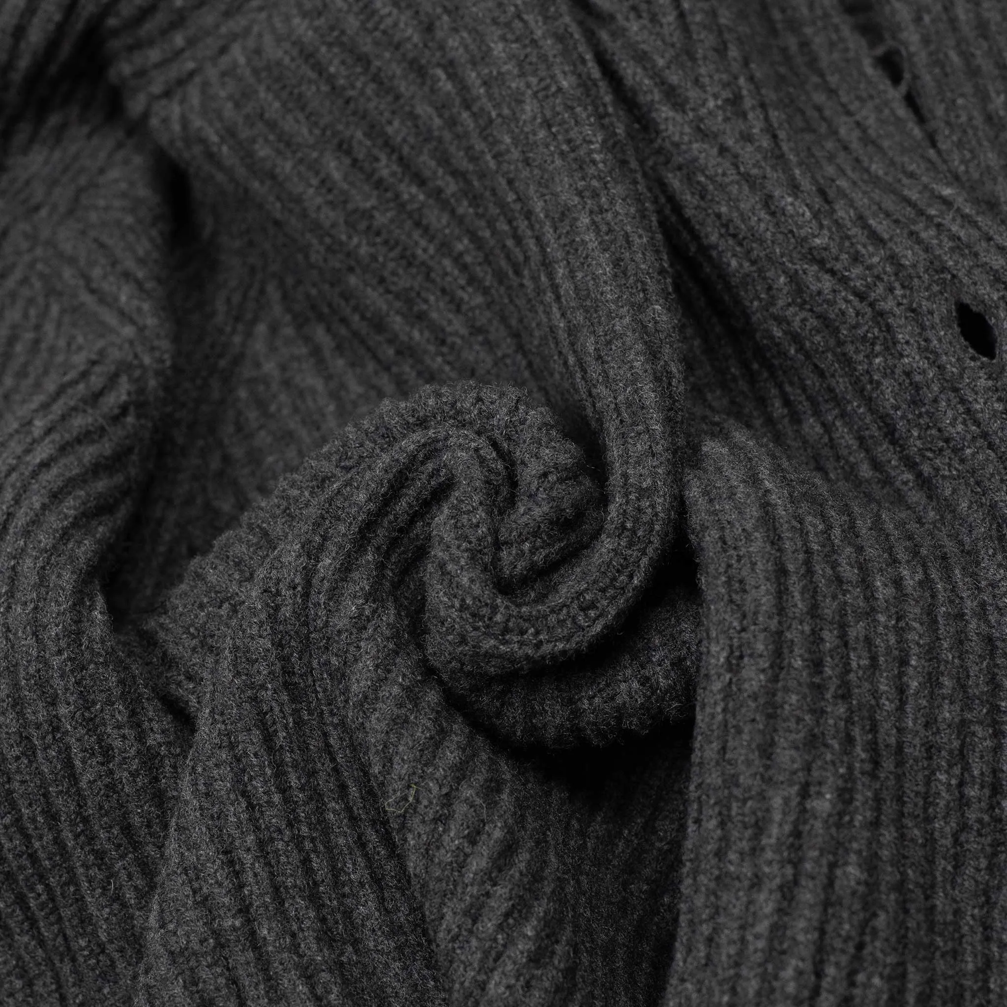 Shawl collar 4-ply cardigan jacket in Charcoal grey supergeelong lambswool