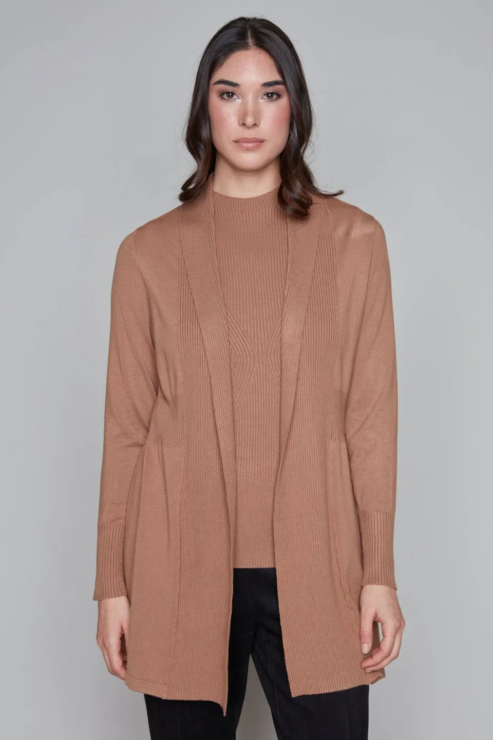 Shawl Collar Tunic Cardigan