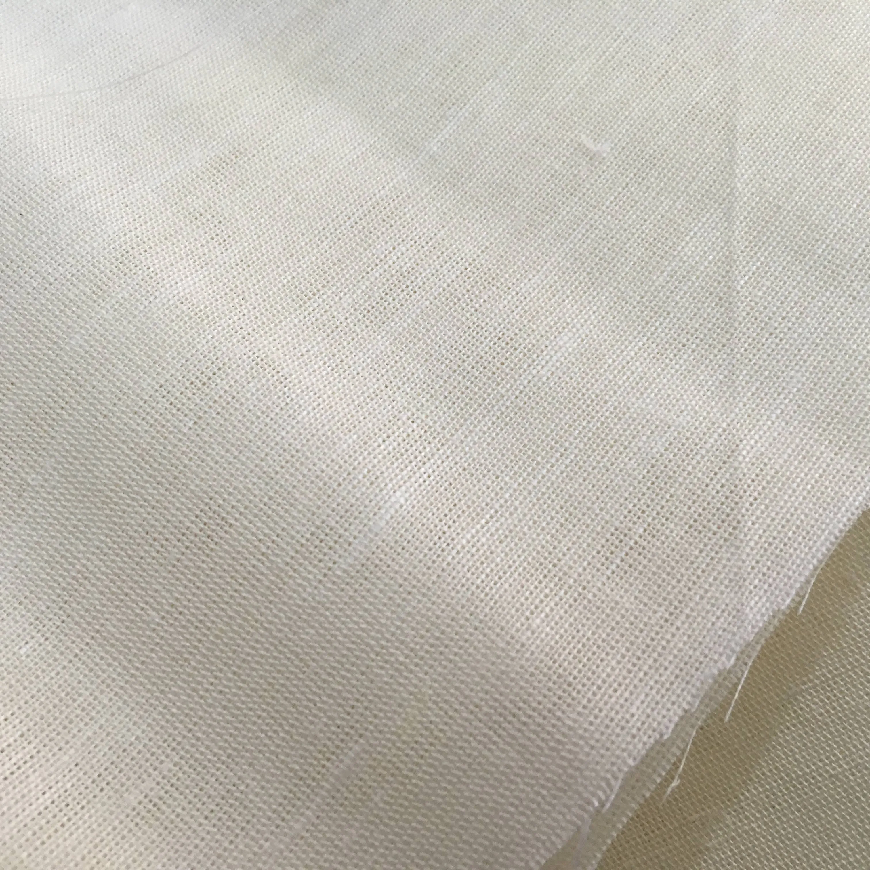 Solid Color White Linen Fabric By Yard