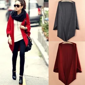 Women Casual Loose pullover Shawl shrug-Cardigans